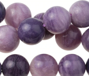Semi Precious: Fluorite - Purple Opaque - 12mm - 40cm strand