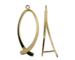 Bails And Pendant Slides: Pinchable Bails - 38mm - 2 pieces