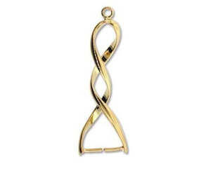 Bails And Pendant Slides: Pinchable Bails - Twisted - 35mm - 2 pieces