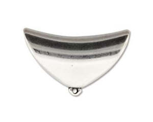 Bails And Pendant Slides: Pendant Slider - 37mm x 23mm - Antique Silver - 1 piece