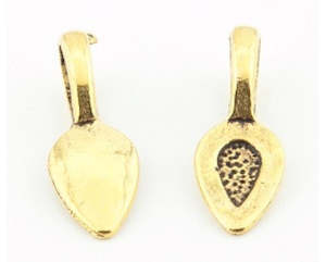 Bails And Pendant Slides: Bail - Glue On - 8mm x 20mm