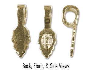 Bails And Pendant Slides: Bail - Glue On - 6mm x 17mm