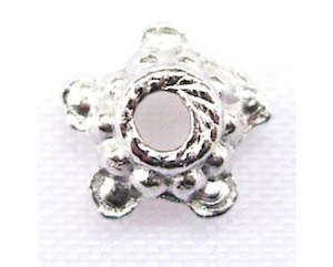 Bead Caps And Cones: Bead Caps -Metal - Antique Silver - 50 pieces