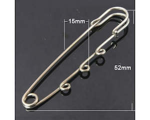 Brooch Parts: Brooch - Safety Pin - 1 piece