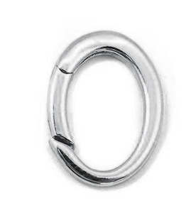 Clasps And Toggles: Clasp - Hinged Clip - 15mm x 20mm - Silver - 1 piece