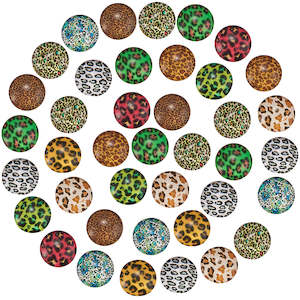Cabochon - Leopard Print - 12mm - 10 pieces