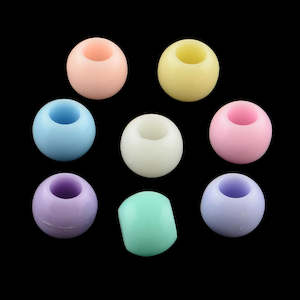 Acrylic - Round - Large Hole - 8mm - 40 pieces