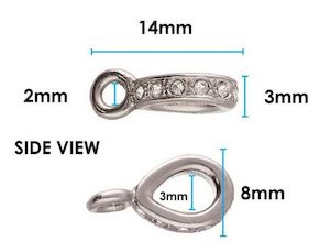 Bail - 14mm x 8mm x 3mm - 1 piece