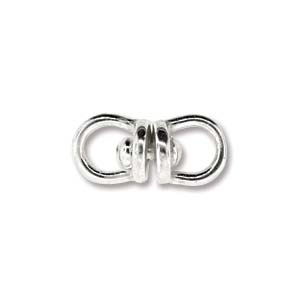 Connectors And Frames: Metal - Connector - Revolving Link - 13mm - 1 piece - Silver Plated