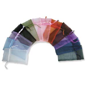 Packaging: Organza Gift Bag - Solid Colours - 4 pieces