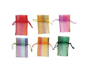 Packaging: Organza Gift Bag - Pastel Stripes - 10cm x 7.5cm - 3 Pieces