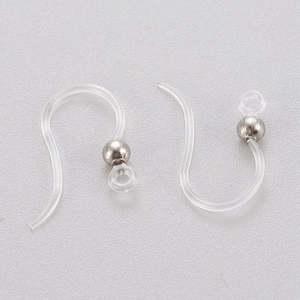 Earrings: Earwire - Plastic - 15.5mm - 5 pairs