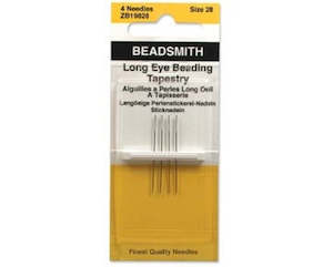 Needles And Tweezers: Needles - Long Eye Beading - 4 pieces