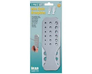 Wire Working Tools: BeadSmith - Wire Chain Draw Plate - Plastic - 2 pieces