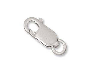 Sterling Silver: Lobster Clasp (Flat) with Jump Ring - Sterling Silver - 1 piece