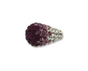 Beads: Preciosa - Crystal Pave Drops - 8mm x 14mm - 1 piece