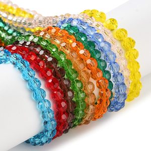 Beads: Glass - Round (Faceted) - 4mm - 32cm Strand