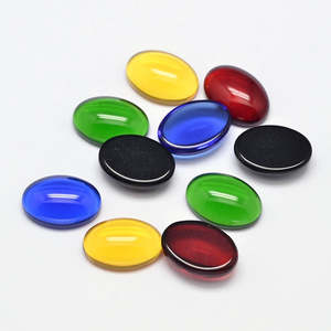Cabochon: Cabochon - Glass - Oval - 18mm x 13mm