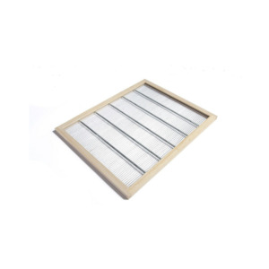 Products: Welded Wire Excluder with Wood Rim - Paraffin Dipped (Italian Grid) - New Zealand Beeswax