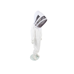 Childs Beesuit with folding hood - White - New Zealand Beeswax