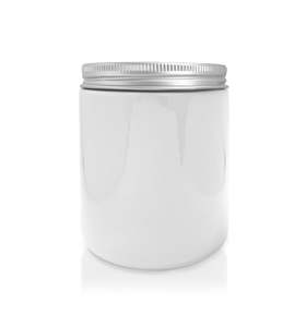 Products: White Pharmacist Glass Jar with Silver Lid 200ml