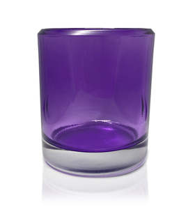 Bevel Edge: Purple Bevel Edge with Thick Base Candle Jar - 300mls