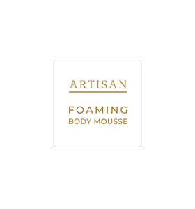 Retail Packaging: 76. Artisan Foaming Body Mousse Label 3.4cm - Transparent with Shiny Gold Foil