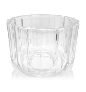 Fluted Thick Wall Glass Candle Jar - Clear 350mls