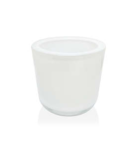 Thick Wall Glass Candle Jar - White 150mls