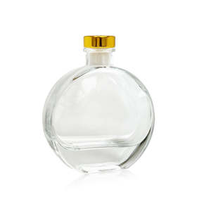 Diffuser Bottles: 100ml Round Diffuser Bottle with Gold Cork