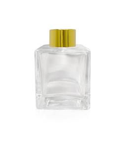 Diffuser Bottles: 100ml Square Diffuser Bottle - Gold Collar