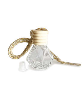 Diffuser Bottles: 5ml Diamond Car Diffuser Bottle with Wooden Cap and String