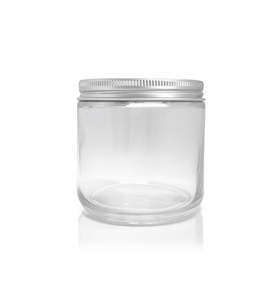Pharmacist Glass Jar with Silver Lid 100ml