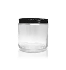 Pharmacist Glass Jar with Black Lid 100ml