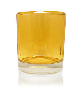Radiant Yellow Bevel Edge with Thick Base Candle Jar - 300mls