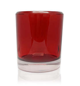 Red Bevel Edge with Thick Base Candle Jar - 300mls