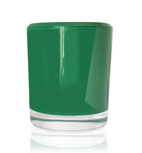 Green Bevel Edge with Thick Base Candle Jar - 300mls