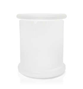 Metro - White Glass Candle Jar with White Lid 280-300ml