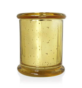 Metro - Mercury Gold Glass Candle Jar with Lid 280-300ml