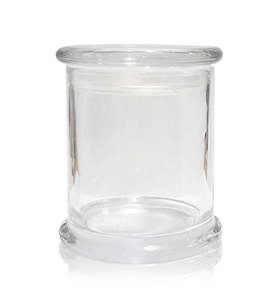 Metro Collection: Metro - Clear Glass Candle Jar with Lid 280-300ml
