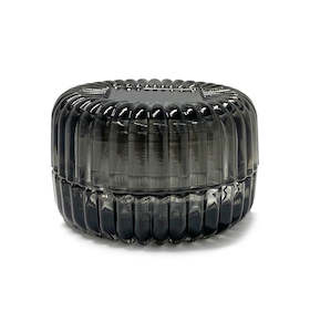 Smoke Grey Macaron Glass Jar with Lid 90ml