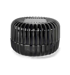 Black Macaron Glass Jar with Lid 90ml