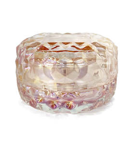 Macaron Collection: Pink Ion Diamond Macaron Glass Jar with Lid 90ml