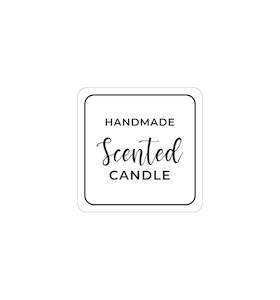 Macaron Collection: 12. Handmade Scented Candle Label 3.4cm - Transparent