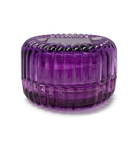 Purple Macaron Glass Jar with Lid 90ml