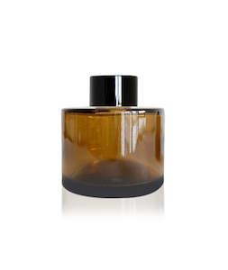 Diffuser Bottles: 100ml Amber Diffuser Bottle - Black Collar