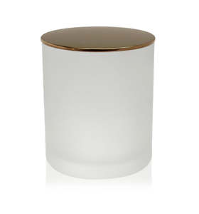 Medium Classic Tumblers: Medium Classic Tumbler - Frosted Jar with Bronze Metal Tumbler Lid 280 - 300ml