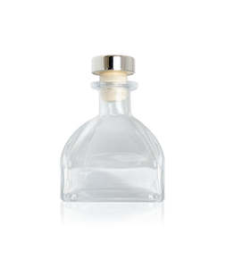 Diffuser Bottles: 50ml Potion Diffuser Bottle with Square Base - Silver Cork