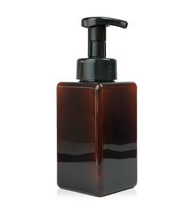 Foaming Hand Body Wash: 450ml Amber Plastic Bottle with Black Foaming Pump