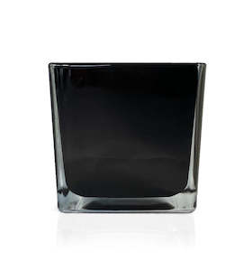 Square Collection: Seconds - Black Square Glass Candle Jar 250ml